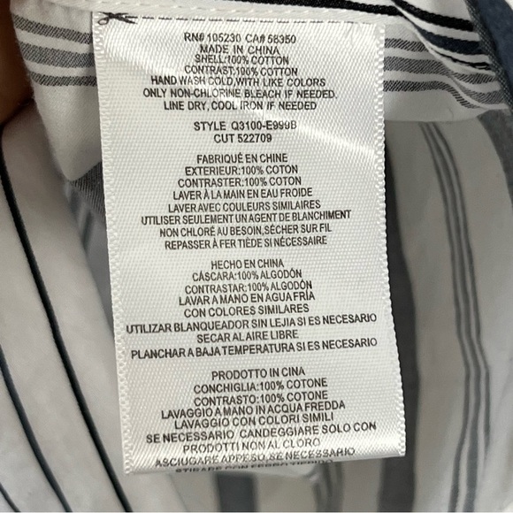 Equipment Surrender Strip Yarn Dye Cotton Popplin Rossi Shirt size Small - Picture 7 of 10